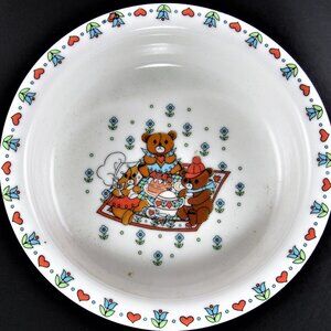 SANGO Bone China TEDDY BEAR's PICNIC Child Soup Cereal Bowl